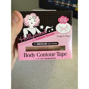 Hollywood Fashion Secrets Body Contour Tape - Medium - NEW IN BOX